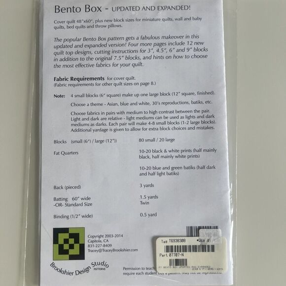 Bento Box By Tracey Brookshier & Scrapmania By Sally Schneider Quilting Patterns - Picture 3 of 5